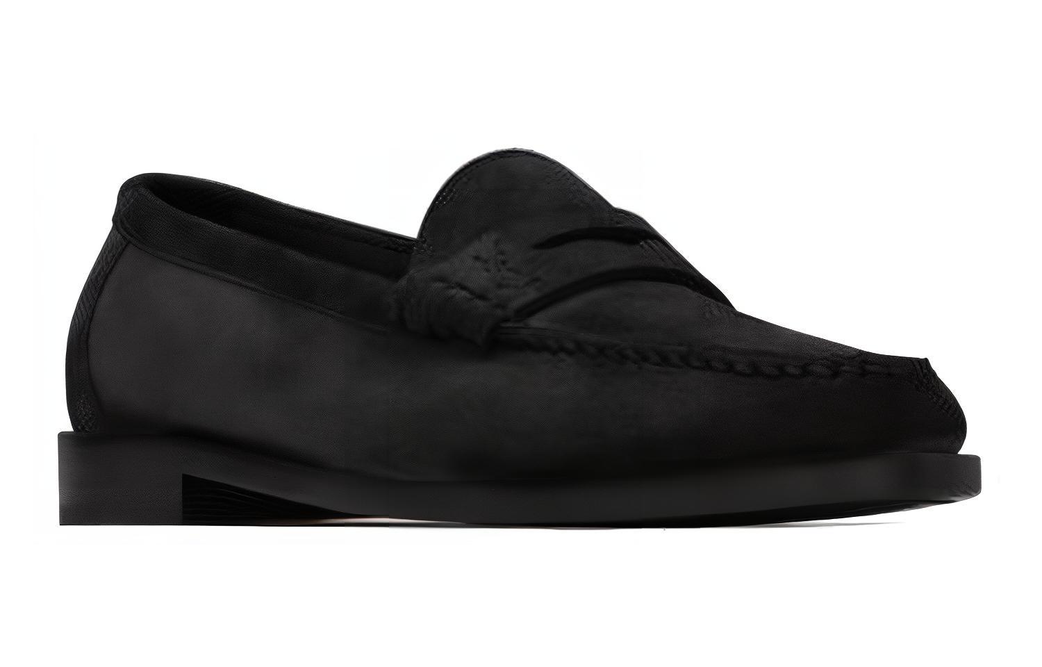 Lookbook Mocasín Saint Laurent Monogram 'Terciopelo Negro' 6490072OY001000