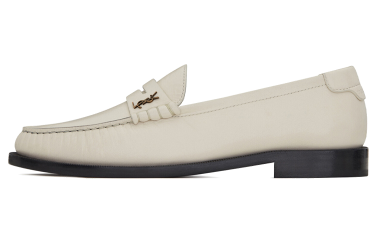 Saint Laurent Monogram Penny Loafer 'Smooth White Leather' 6304741ZJTT1906