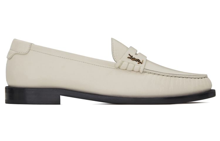 Order Saint Laurent Monogram Penny Loafer ''Glattes Weißes Leder'' 6304741ZJTT1906