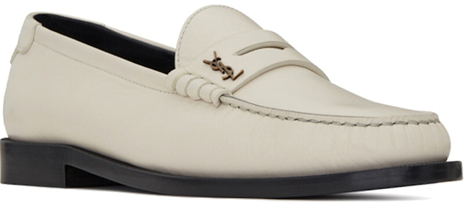 圣罗兰标识镍币乐福鞋‘顺滑白色皮革’ 6304741ZJTT1906 Lookbook 圣罗兰标识镍币乐福鞋‘顺滑白色皮革’ 6304741ZJTT1906