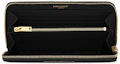 Lookbook Saint Laurent Monogram Zip Around Wallet Grain De Poudre Black