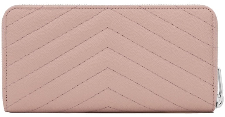 Saint Laurent Monogram Zip Around Wallet Matelasse Grain de Poudre Pale Blush Order Saint Laurent Monogram Zip Around Wallet Matelasse Grain de Poudre Pale Blush