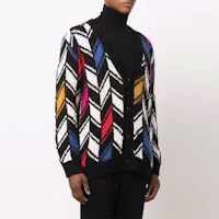 Purchase SAINT LAURENT 多色V領單排扣寬鬆針織毛衣. 668343Y75EZ2473