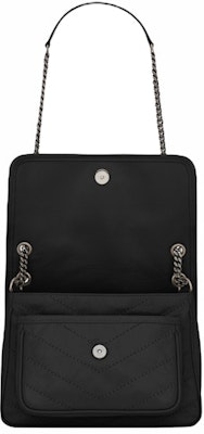 Saint Laurent Niki Baby Crinkled Leather Shoulder Bag Black Lookbook Saint Laurent Niki Baby Crinkled Leather Shoulder Bag Black