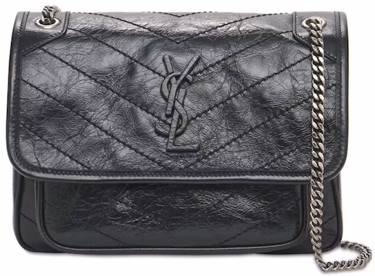 Saint Laurent Niki Baby Crinkled Vintage Black Buy Saint Laurent Niki Baby Crinkled Vintage Black