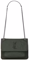 Saint Laurent Niki Baby Crinkled Vintage Dark Green Saint Laurent Niki Baby Crinkled Vintage Dark Green