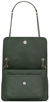 Saint Laurent Niki Baby Crinkled Vintage Dark Green Lookbook Saint Laurent Niki Baby Crinkled Vintage Dark Green