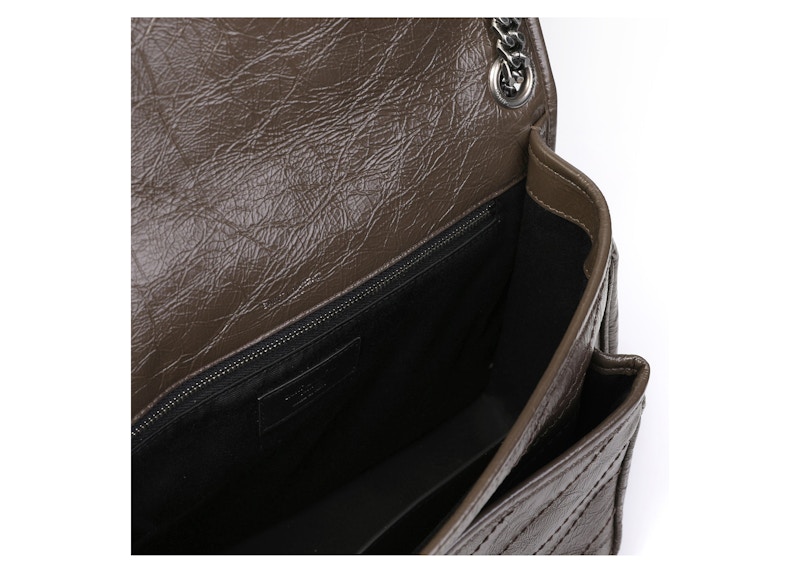 Lookbook 聖羅蘭 Niki Monogram 棕色包包