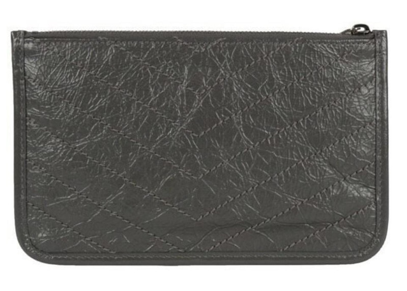 Order 聖羅蘭Niki灰色復古手拿包