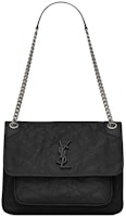 Saint Laurent Niki Shoulder Bag Medium Crinkled Vintage Black Saint Laurent Niki Shoulder Bag Medium Crinkled Vintage Black