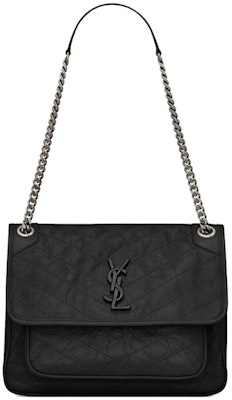 Saint Laurent Niki Shoulder Bag Medium Crinkled Vintage Black Buy Saint Laurent Niki Shoulder Bag Medium Crinkled Vintage Black