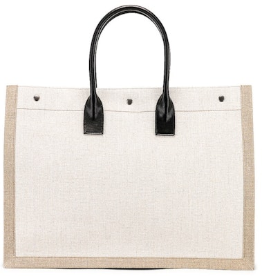 Saint Laurent Noe Tote Rive Gauche Canvas White/Black Order Saint Laurent Noe Tote Rive Gauche Canvas White/Black
