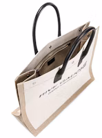 Lookbook Saint Laurent Noe Tote Rive Gauche Canvas White/Black