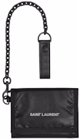 Buy Saint Laurent Nuxx Chain Wallet in Nylon Black