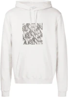 Saint Laurent Optical Illusion Graphic Oversized Hoodie White 665272Y36HQ9766 Saint Laurent Optical Illusion Graphic Oversized Hoodie White 665272Y36HQ9766