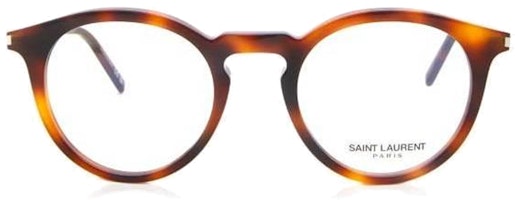 Saint Laurent Oval Optical Glasses Brown with Side Lettering Unisex SL347003 Saint Laurent Oval Optical Glasses Brown with Side Lettering Unisex SL347003