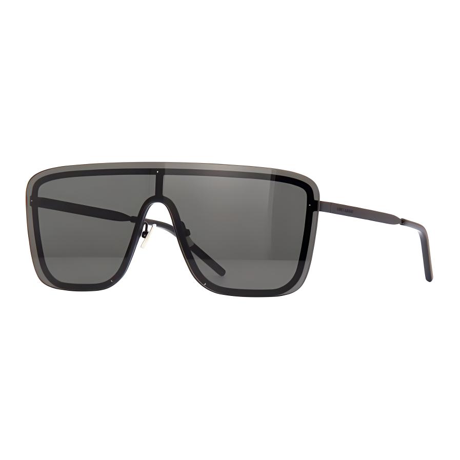 Saint Laurent Oversized Irregular UV Protection Sunglasses Unisex Black. SL364-MASK-002