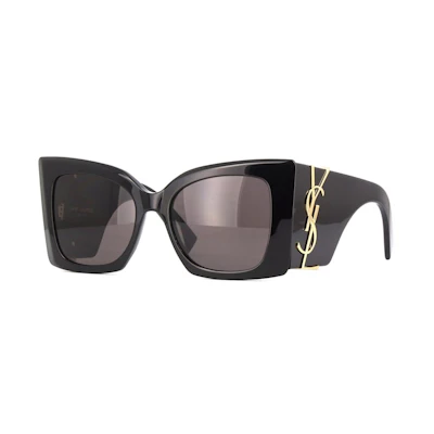 Saint Laurent Oversized Sunglasses Black/Black (SL-M119-BLAZE-001)