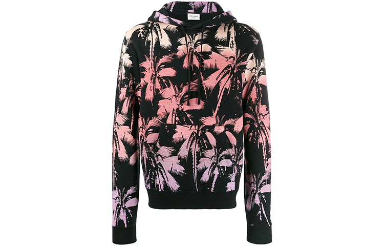 SAINT LAURENT Palm Print Hoodie Multicolored. 603300YBNX21022
