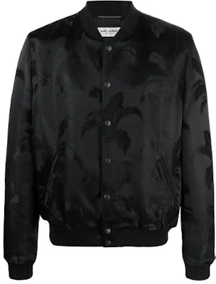 Saint Laurent Jaket Bomber Lelaki Hitam Corak Pokok Palma 652552Y1C551000 Buy Saint Laurent Jaket Bomber Lelaki Hitam Corak Pokok Palma 652552Y1C551000