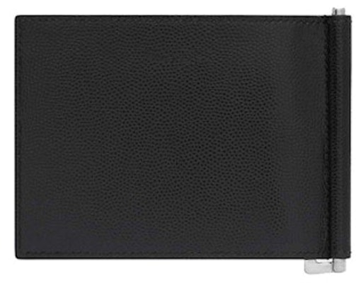 Saint Laurent Paris Bill Clip Wallet in Grain de Poudre Embossed Leather Black Order Saint Laurent Paris Bill Clip Wallet in Grain de Poudre Embossed Leather Black