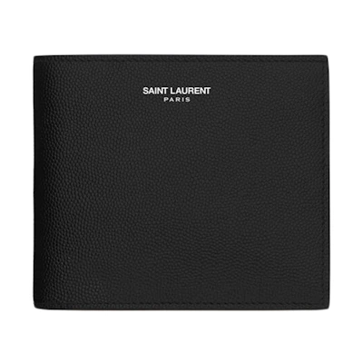 Saint Laurent Paris East/West Wallet With Coin Purse De Poudre Embossed Black