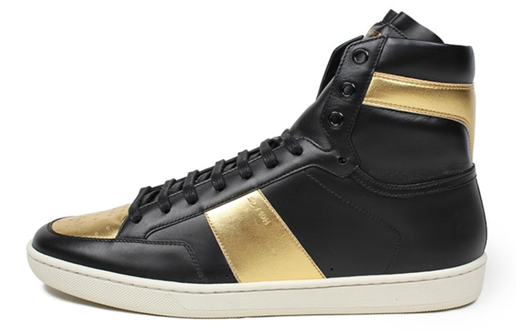 Saint Laurent Paris High-Top Sneaker 'Black Gold' 345416AQI101080