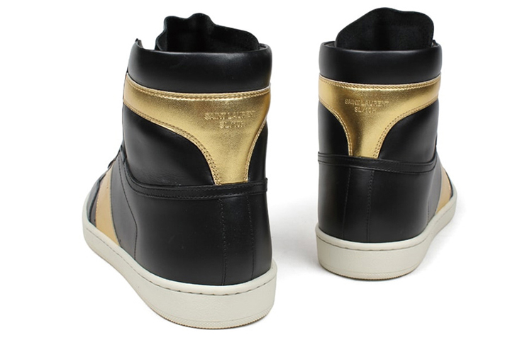 Shop Sneaker Alta Saint Laurent Paris ''Nero Oro'' 345416AQI101080