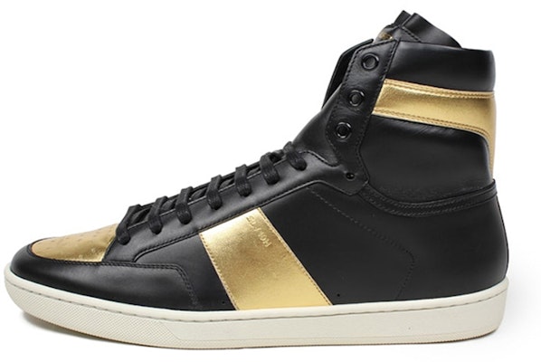 Saint Laurent Paris High-Top Sneaker 'Black Gold' 345416AQI101080 Buy Saint Laurent Paris High-Top Sneaker 'Black Gold' 345416AQI101080