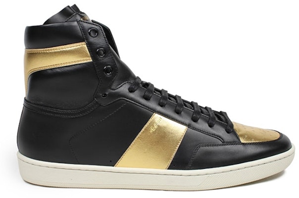 Saint Laurent Paris High-Top Sneaker 'Black Gold' 345416AQI101080 Order Saint Laurent Paris High-Top Sneaker 'Black Gold' 345416AQI101080