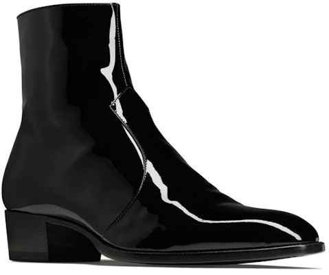 Saint Laurent Patent Leather Side-Zip Ankle Boots 'Black' 689311AAA4Q1000 Order Saint Laurent Patent Leather Side-Zip Ankle Boots 'Black' 689311AAA4Q1000