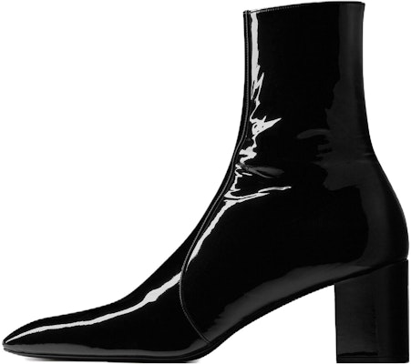 Saint Laurent But Kasut Bertumit Tinggi Kulit Kilat Berzip Tapak Bulat 'Hitam' 75609107RAA1000 Buy Saint Laurent But Kasut Bertumit Tinggi Kulit Kilat Berzip Tapak Bulat 'Hitam' 75609107RAA1000