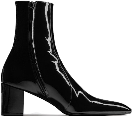 Saint Laurent But Kasut Bertumit Tinggi Kulit Kilat Berzip Tapak Bulat 'Hitam' 75609107RAA1000 Order Saint Laurent But Kasut Bertumit Tinggi Kulit Kilat Berzip Tapak Bulat 'Hitam' 75609107RAA1000