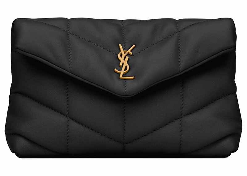 Saint Laurent Pouch In Quilted Lambskin Small Black
