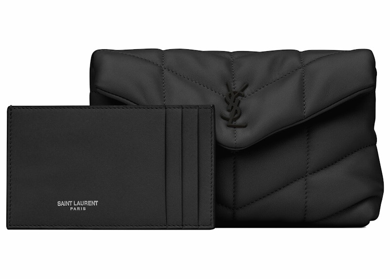 Order 圣罗兰绗缝羊皮小号黑色羽绒包