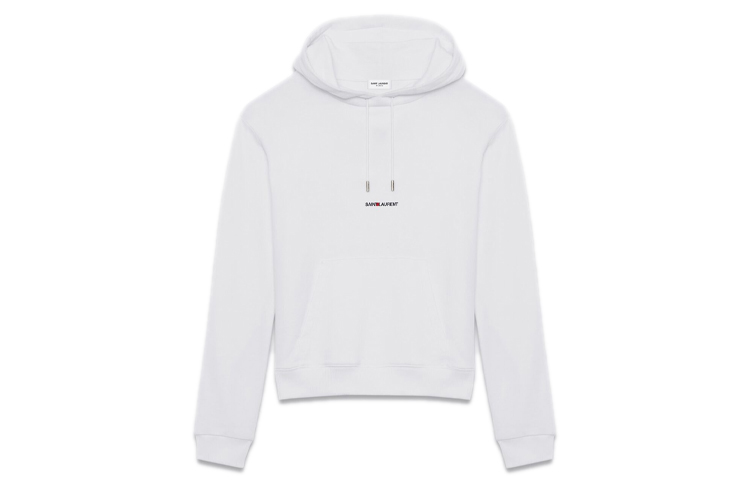 Saint Laurent Pure White Unisex Pullover Hoodie 464581YB2PG9000