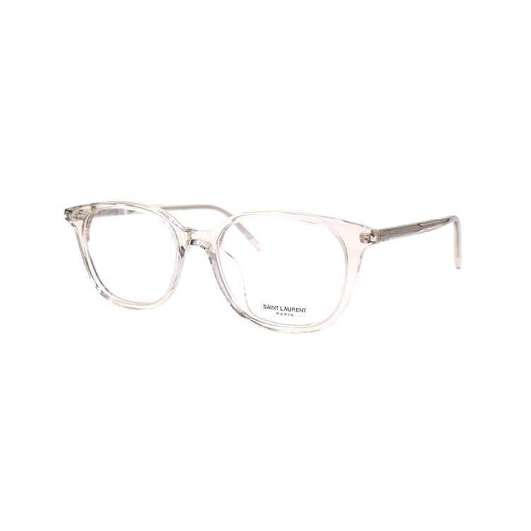 Saint Laurent Rectangle Logo Oval Optical Glasses Unisex Stylish Frame. SL644F-004