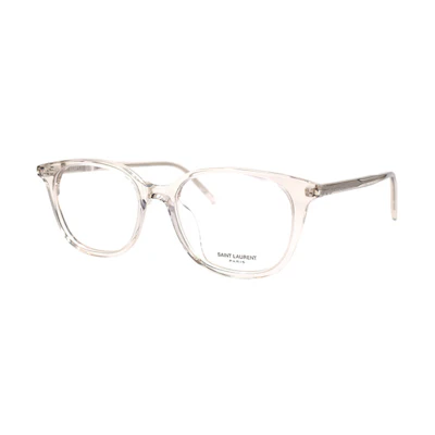 Saint Laurent Rectangle Logo Oval Optical Glasses Unisex Stylish Frame. SL644F-004