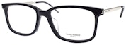 Order Gafas Ópticas Rectangulares Negras Unisex Saint Laurent Serie Logo Rectangular SL684F-001