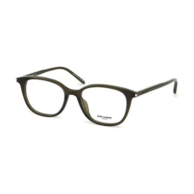 SAINT LAURENT Rectangle Logo Square Green Optical Glasses Unisex Couples Style SL644/F-005