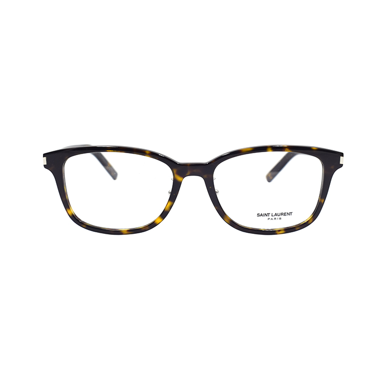 Lookbook 생로랑 사각형 뿔테 안경 가벼운 유니섹스 프레임. SL288J-SLIM-002