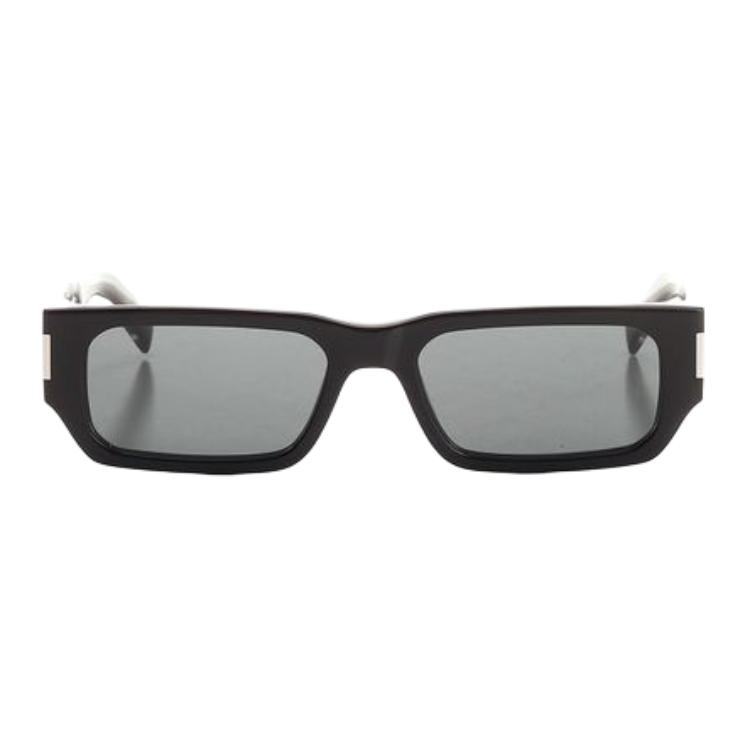 SAINT LAURENT Rectangular  Sunglasses Black with Logo Temple Detail 104178059 圖 3