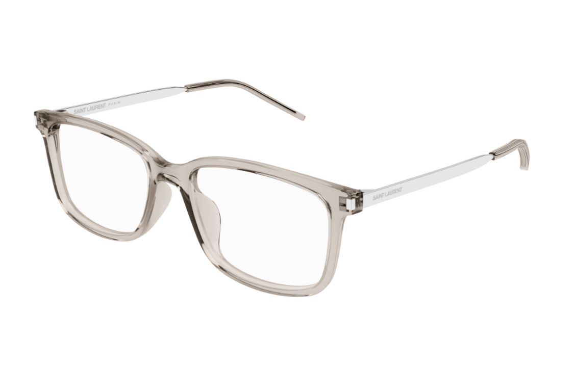 Order SAINT LAURENT Gafas Ópticas Rectangulares Unisex Acetato Gris con Logo. SL684F003