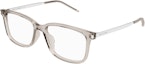 Order SAINT LAURENT Gafas Ópticas Rectangulares Unisex Acetato Gris con Logo. SL684F003