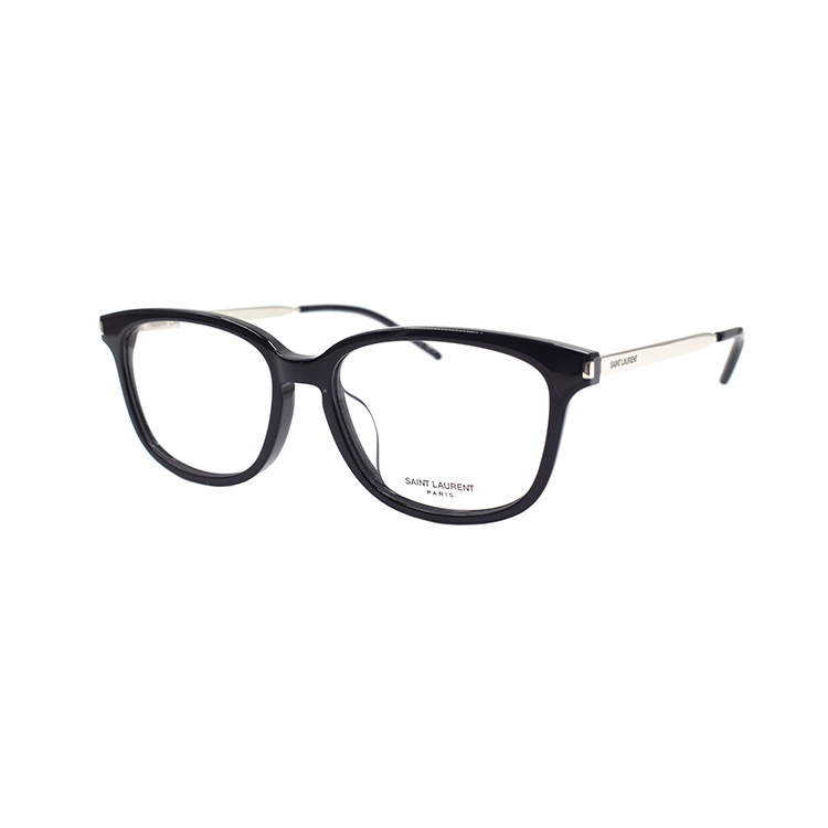 Order 생로랑 로고 타원형 안경 블랙 프레임 유니섹스 SL648F-001