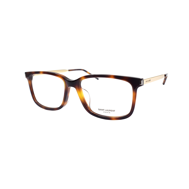 SAINT LAURENT Rectangular Tortoiseshell Optical Glasses Unisex Business Style. SL684F-002
