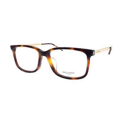 SAINT LAURENT Rectangular Tortoiseshell Optical Glasses Unisex Business Style. SL684F-002