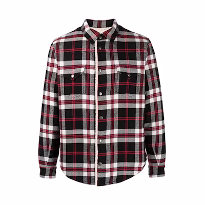 Saint Laurent Red Checkered Button-Up Casual Jacket 668224Y28VA6167