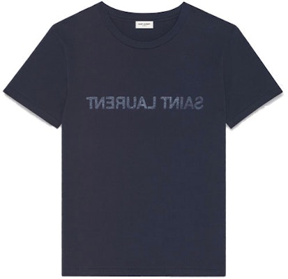 圣罗兰反转标志男士海军蓝圆领T恤 663278Y36HE4145 Buy 圣罗兰反转标志男士海军蓝圆领T恤 663278Y36HE4145