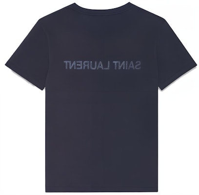 圣罗兰反转标志男士海军蓝圆领T恤 663278Y36HE4145 Lookbook 圣罗兰反转标志男士海军蓝圆领T恤 663278Y36HE4145